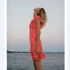 NWT! Express Floral Ruffle Dress - Size 0